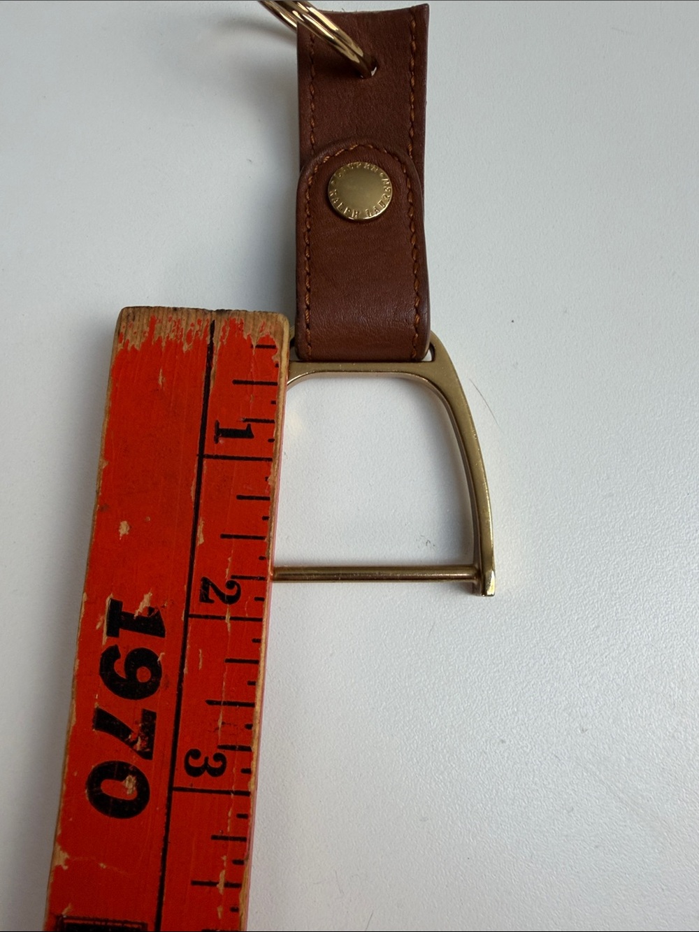 Repurposed Ralph Lauren Equestrian Stirup Belt Loop to Keychain Purse Charm FOB - Picture 9 of 10